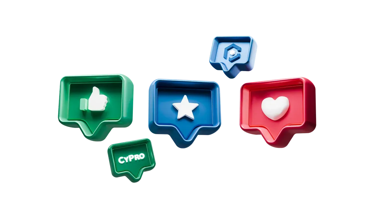 3D illustration accompanying client testimonials for the CyPro SOC team