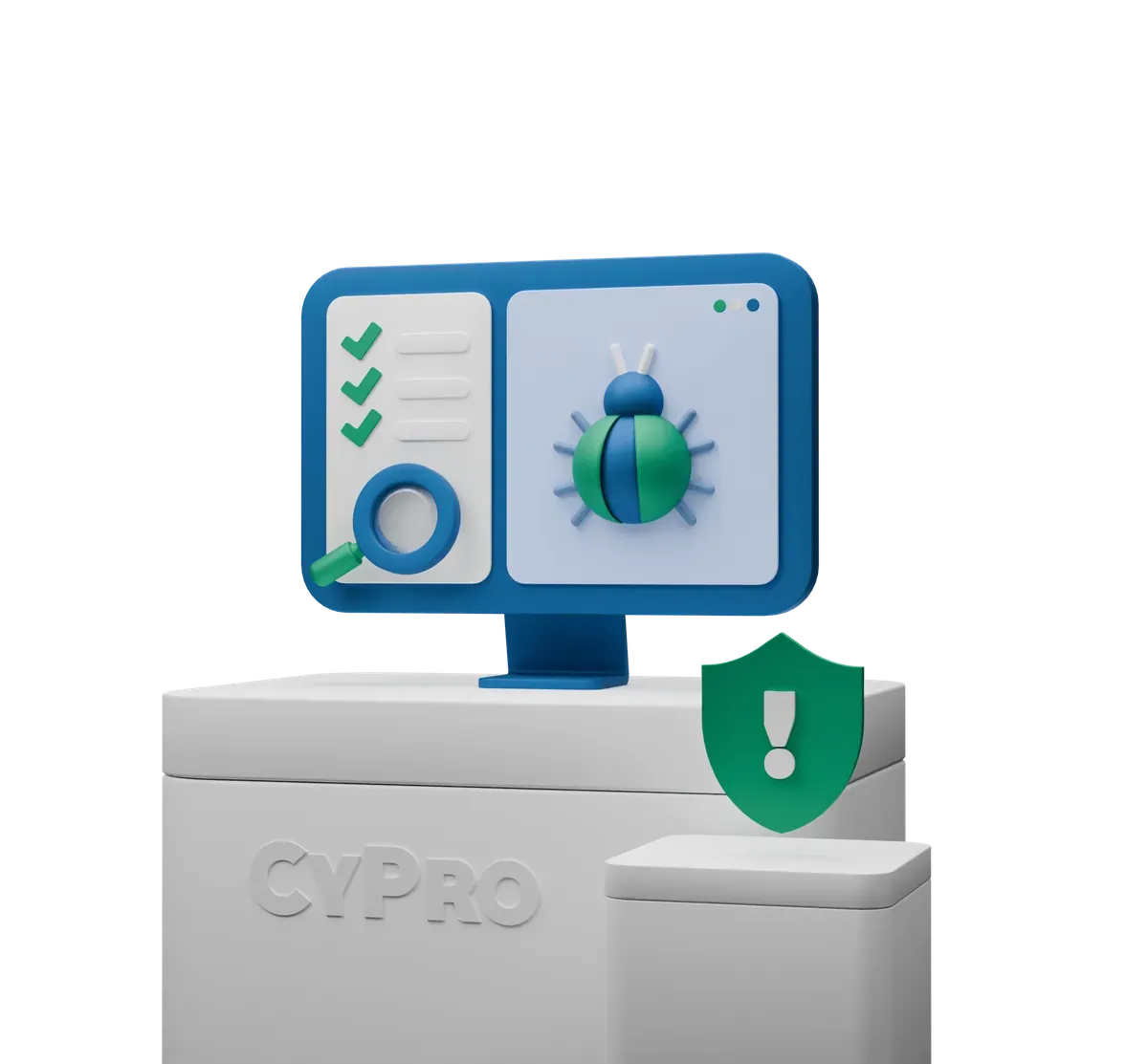 3D illustration of a whole security operations centre delivered on subscription